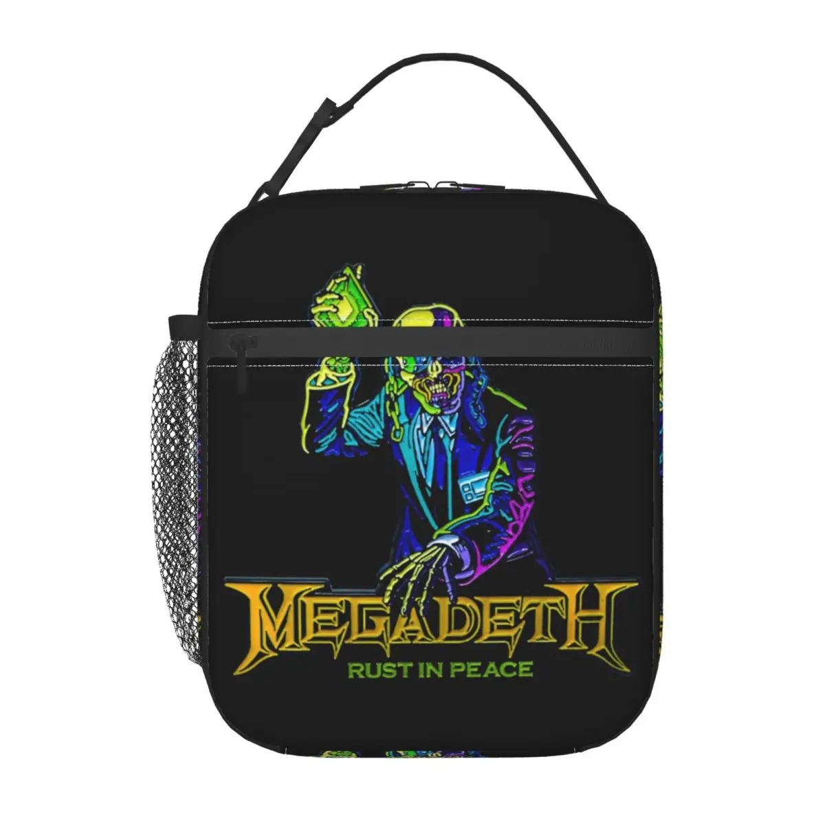 Megadeths Thrash Metal Band Insulated Lunch Bag Food Container Bags Reusable Cooler Thermal Lunch Boxes For Work