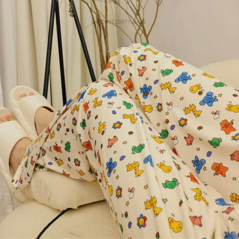 Sanrio Cinnamoroll Pochacco Pom Purin Speelgoed Verhaal Oversized XL-6XL Maat Zomer Losse Slaapbroek Voor Studenten Dunne Pyjamabroek