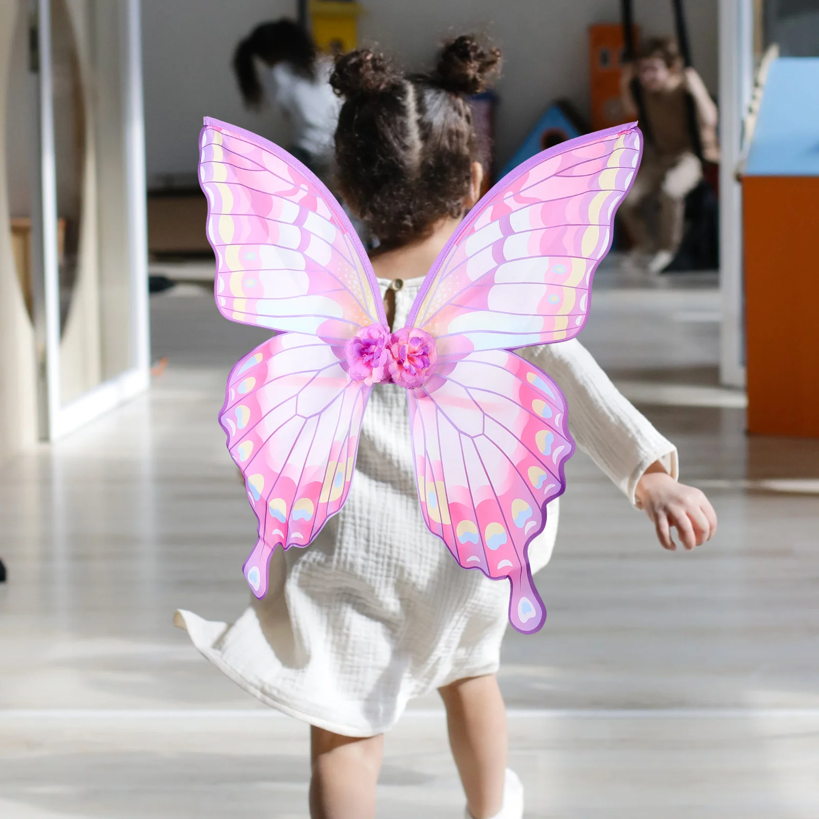 

s Children Butterfly Wings Lightweight Polyester Easter Costume Prop for Girls Party Dress up Fairy Wing Accessories Stage Show