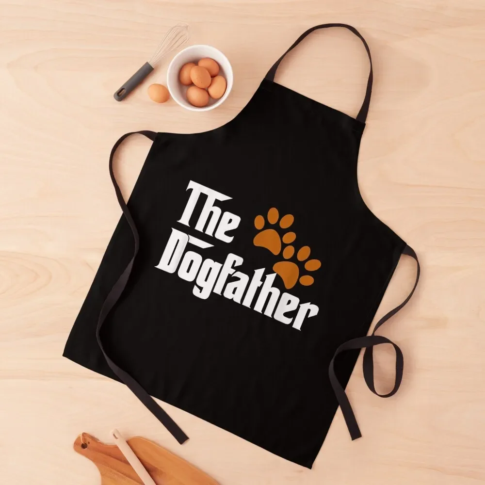 Cool Dog Dad Dog Father Shirt The DogFather Apron Cooking Waterproof Kitchen Accessories 2022 kitchen clothes for men Apron