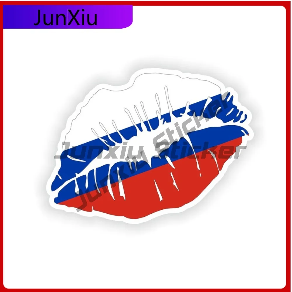 

Russia Lips Flag Funny Cool Creative Wall Window Fade Resistant Vehicle Decor Vinyl Decal For Car Truck SUV Window Bumper Laptop