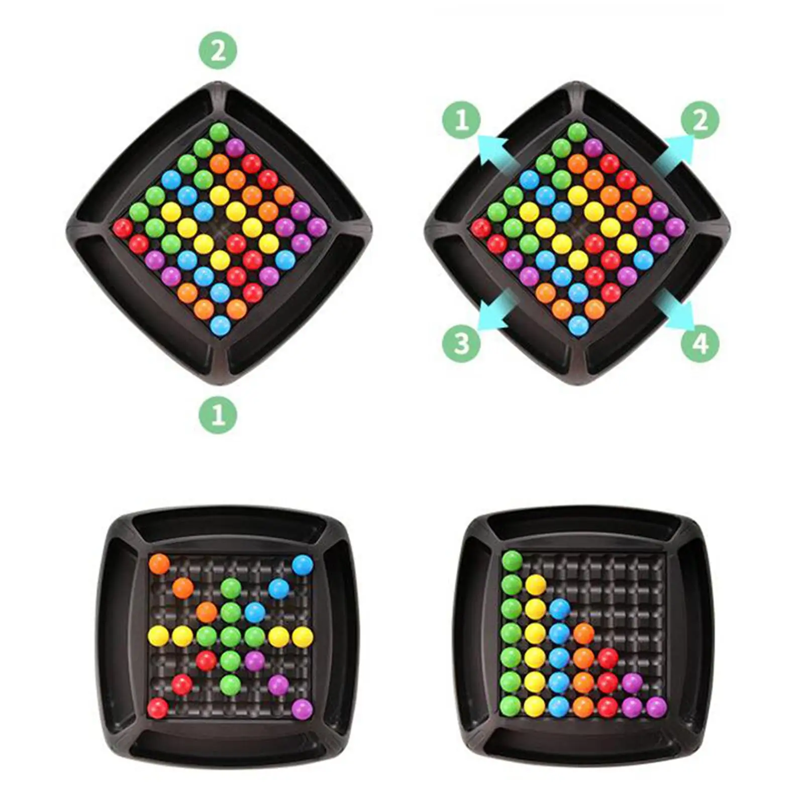 48 Pieces Bead Removal Game Desktop Puzzle Educational Toy Chess Set for Cognition Development Exercise