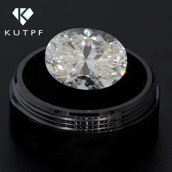 KUTPF 타원형 컷 루즈 모이사나이트 스톤 비즈, GRA 인증, 파인 주얼리 제작을 위한 실험실 다이아몬드, 화이트 D 컬러, 0.3-8 캐럿