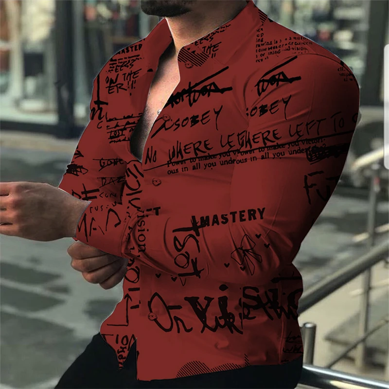 Men's Long-sleeve Shirt with 3D Printed Hawaiian Design view 6