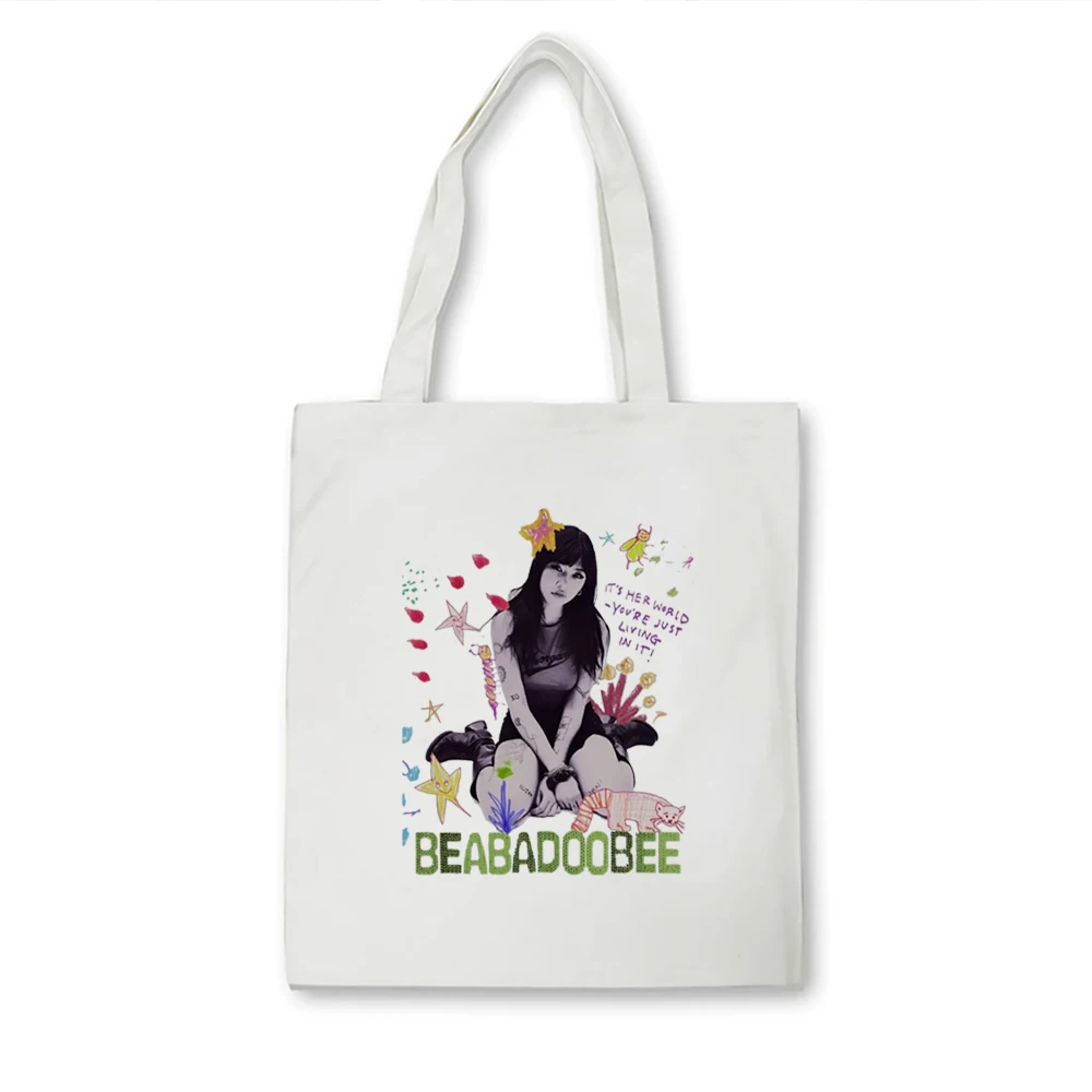 Beabadoobee tote bag Beatopia Inspired Album canvas cosmetic bag Rock Music storage bag Beabadoobee Merch Tote gift