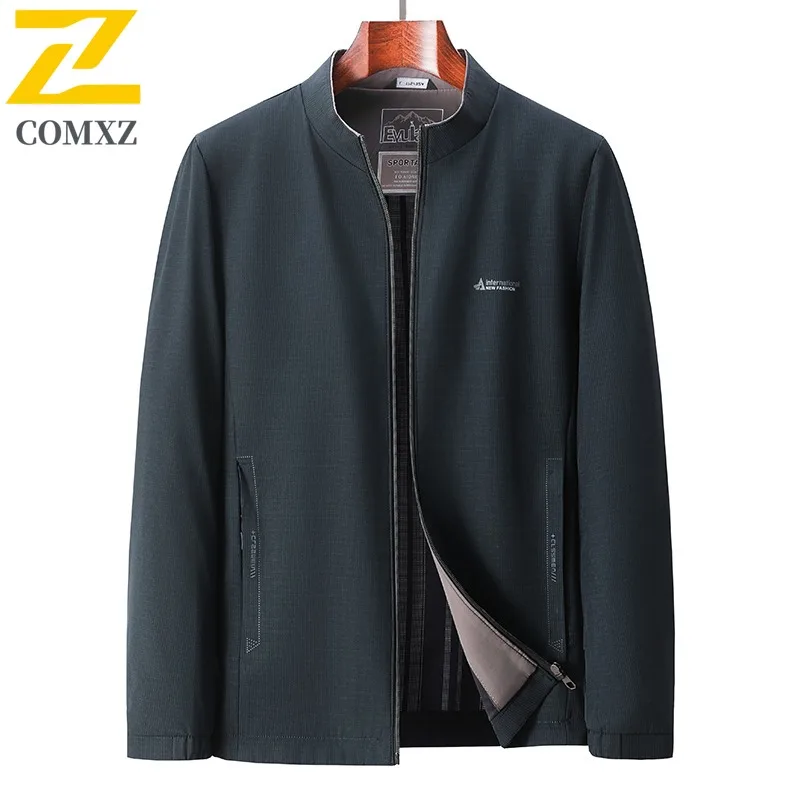 

COMXZ New Versatile Men Jacket Lightweight Business Leisure Cozy Windbreaker Stylish Outdoor Job Wind Resistant Autumn Clothing