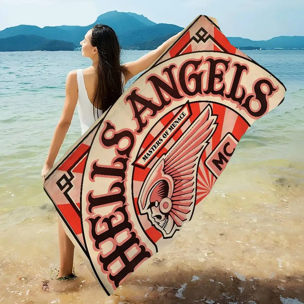 H-Hells Angels Microfiber Blanket Quick Drying Beach Towels 
