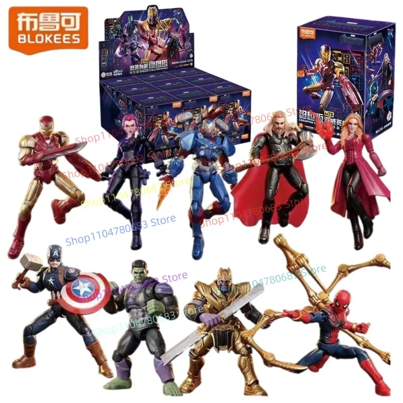 New BLOKEES  Avengers Rival Marvel Heroes Beyond LITE Episode 2: Endgame Mobile Assembled Spider Iron Man Toy Gift Collection
