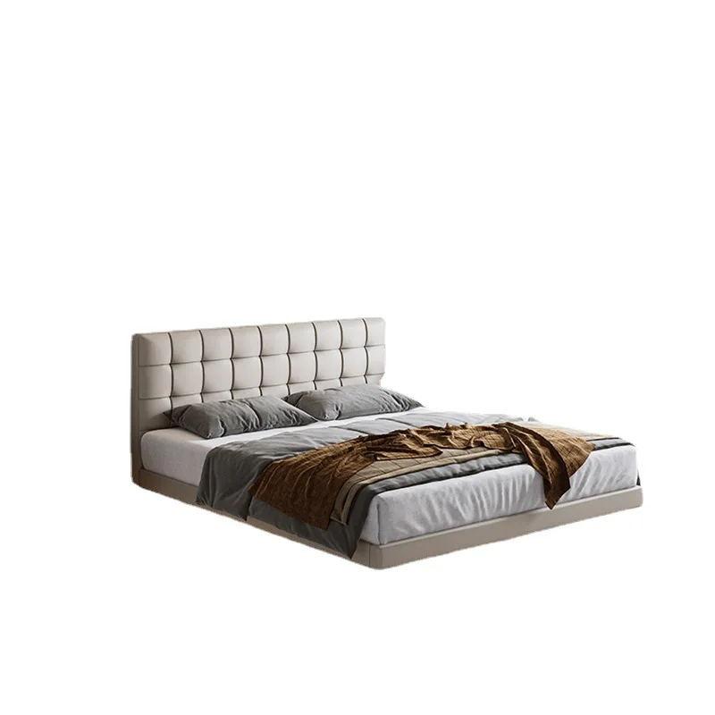 

Minimalist Italian Luxury Leather Bed Double Bed beds