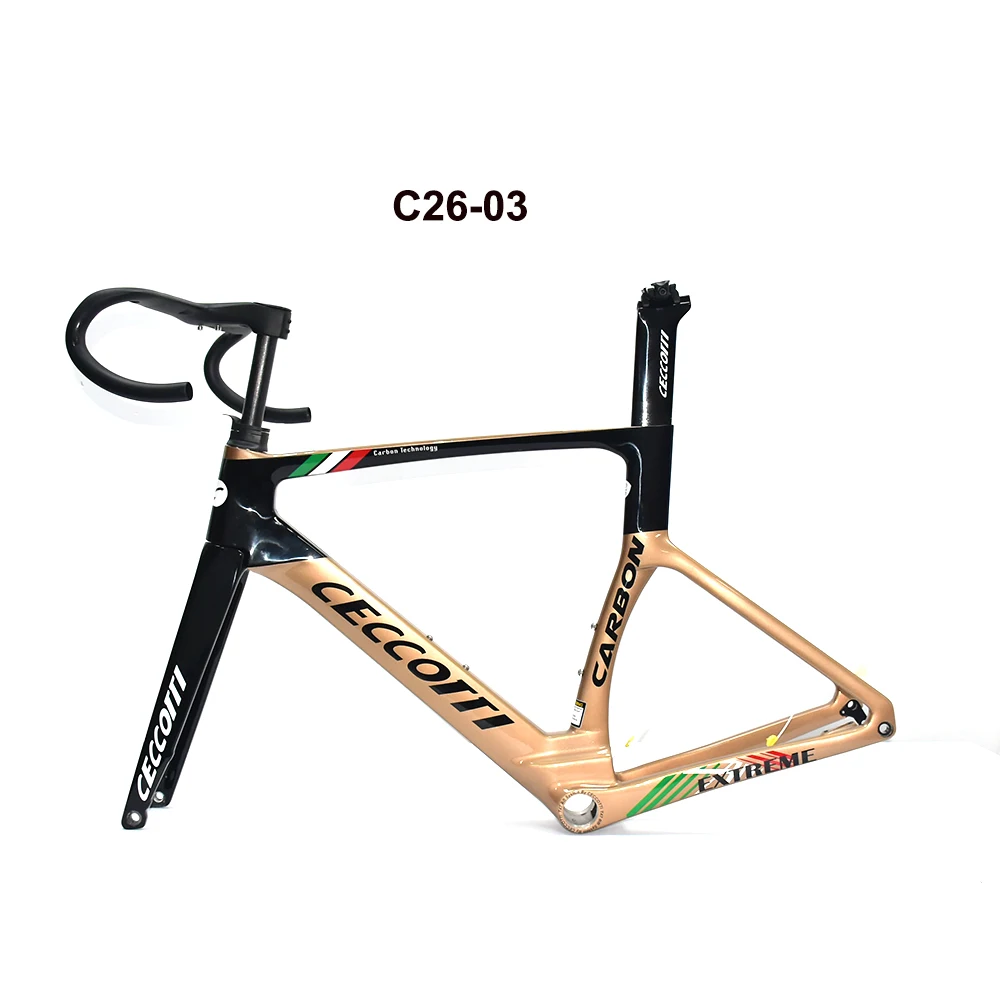 

Carbon Frame With T47 Bottom Bracket Disc Brake Bicycle Frame With Full Hidden Cable Line Handlebar For Race Bicycle