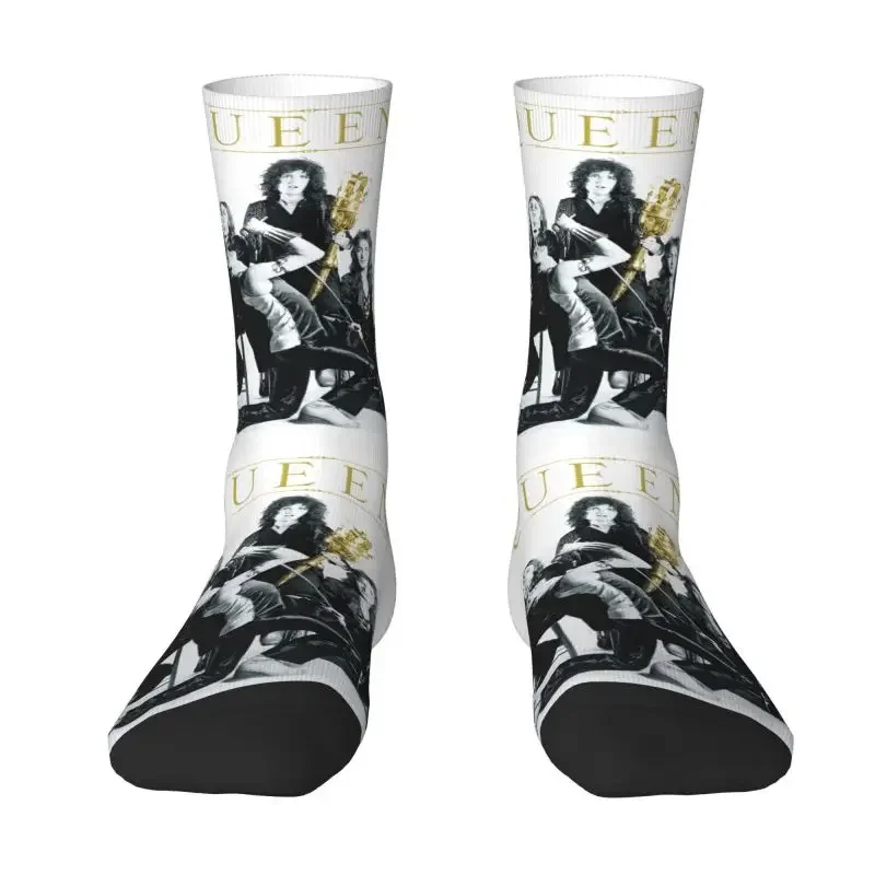 Cute Queen Band Freddie Mercury Socks Men Women Warm 3D Print Basketball Sports Socks