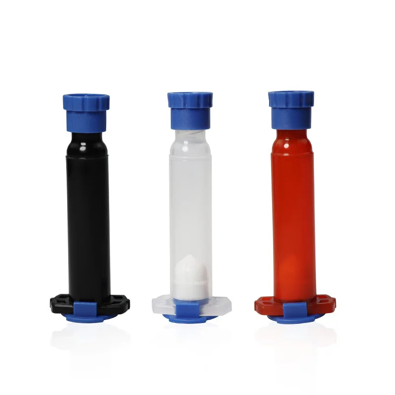 EFD 3CC 5CC 10CC 30CC 50CC Red Transparent Black Dispens Plastic Industrial Syringe Barrel Liquid Dispenser Adhesive Container