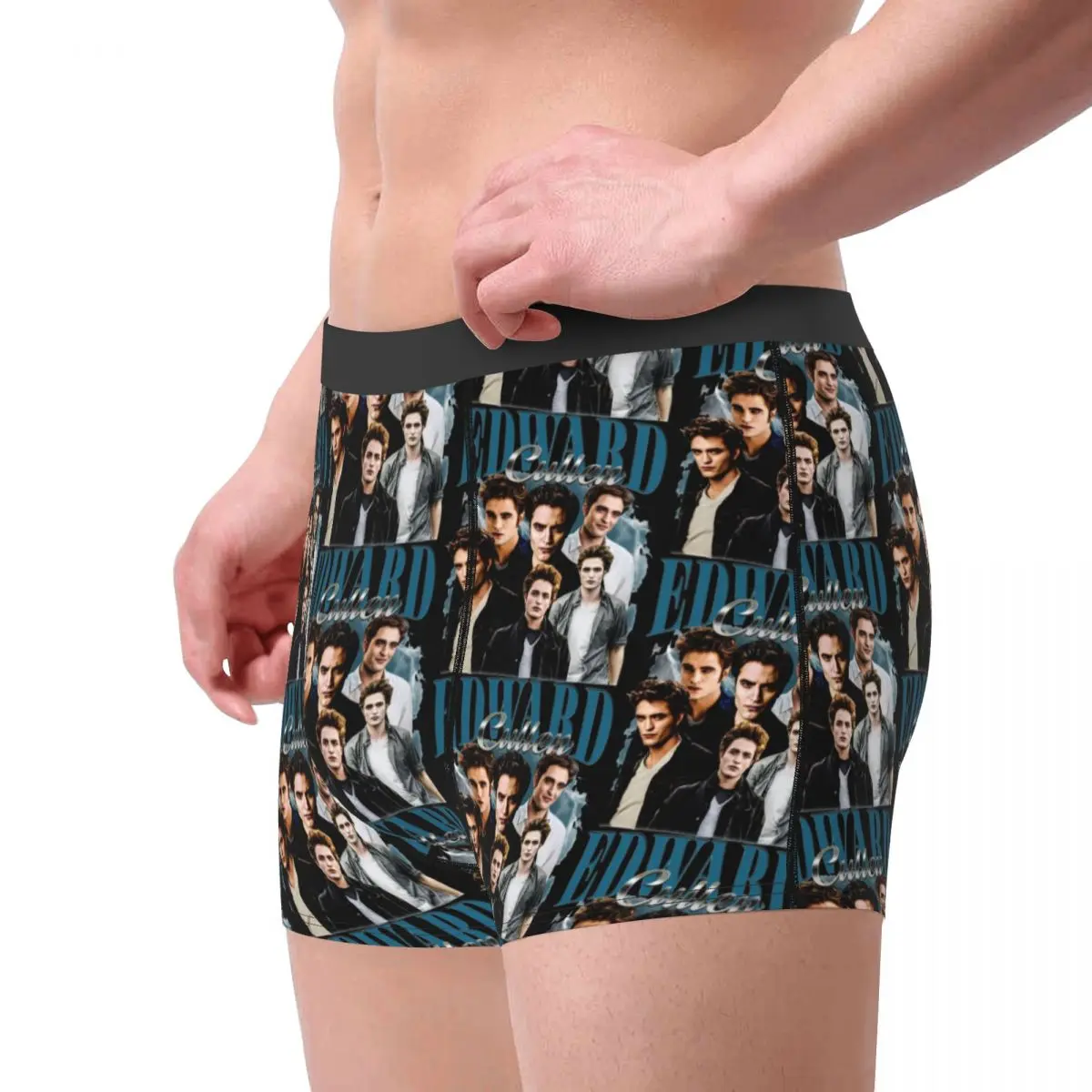 Men Vintage Edward Cullen Retro 90 Homage Twilight Underwear Robert Pattinson Novelty Boxer Shorts Panties Male Soft Underpants