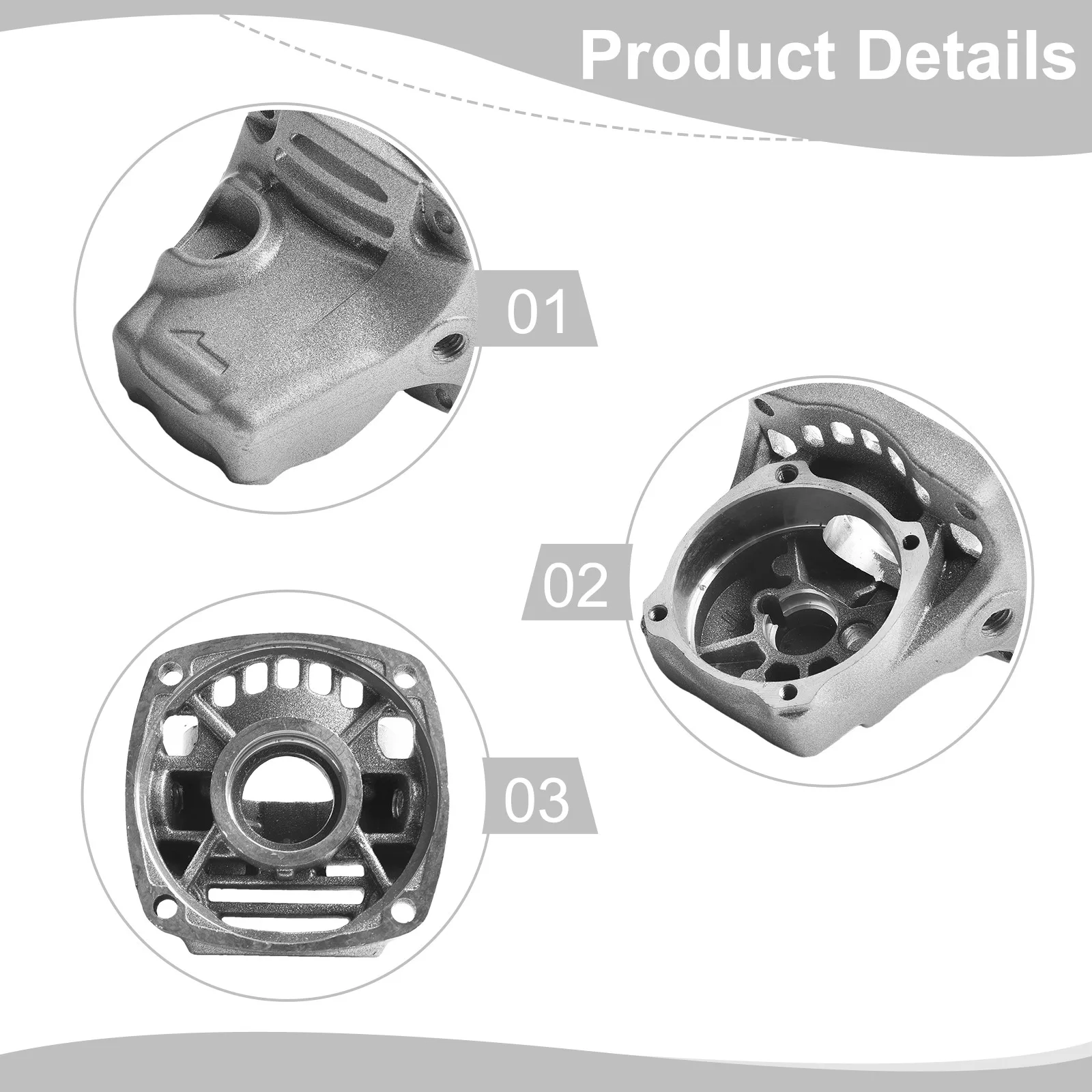 Aluminum Head Shell Angle Grinder Head Non-Wearable Replacement Accessory Sleek Design High Precision Compact Size