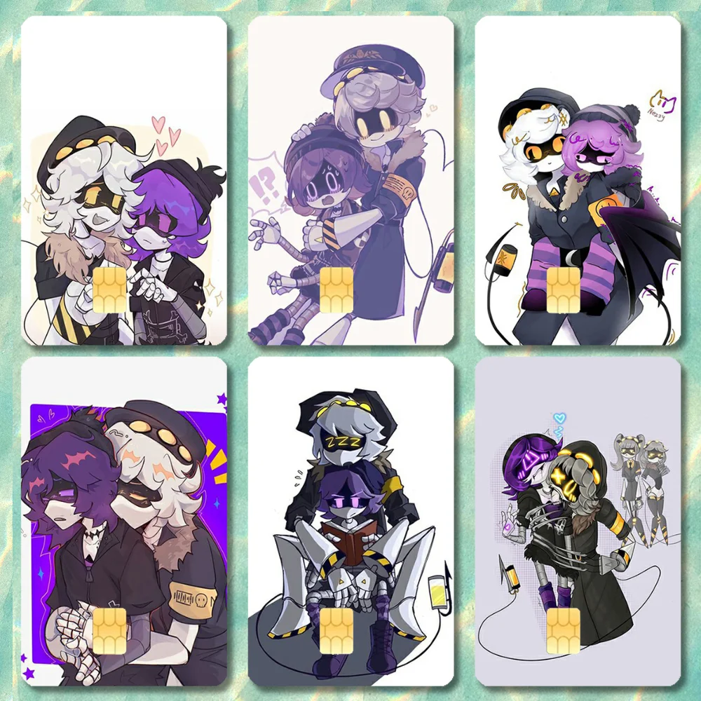 

M-Murder Drones Uzi N V J Stickers Cartoon Credit Card Visa Debit Bank Charge Card Bus Metro Waterproof Sticker Decal Decoration