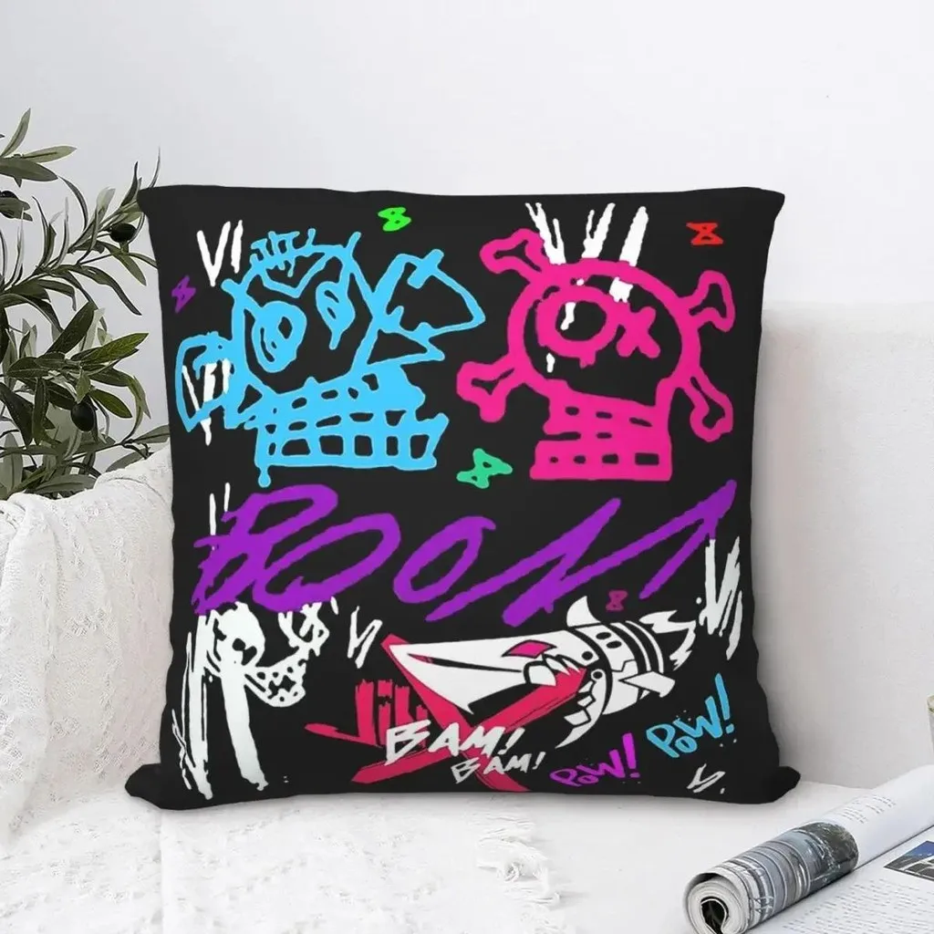 Boom Jinxed Monkey Pow Pow Vi Bam funda de almohada Arcane League of Legends TV mochila Cojines funda para decoración de silla