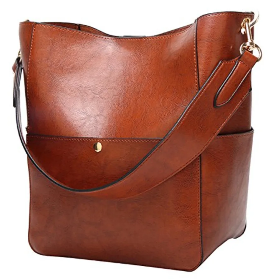 

Molodo Womens Handbag Pu Leather Bucket Tote Purse And Handbags Medium Satchel Hobo Purse Designer Work Shoulder Bags Purse Han