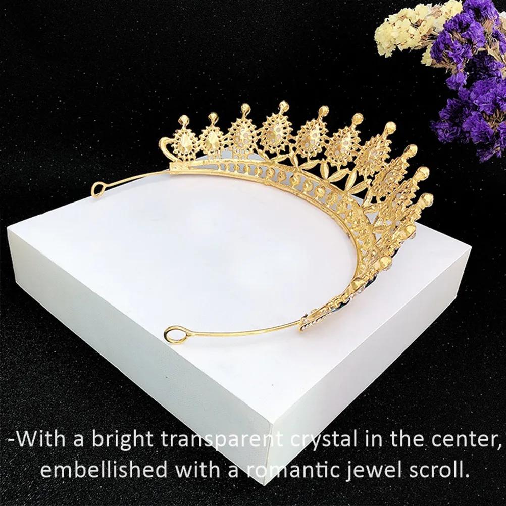 1Pcs Crystal Bridal Crown Rhinestone Alloy Delicate Headband for Brides Bridesmaids Wedding Fairy Infanta Hair Jewelry Exquisite