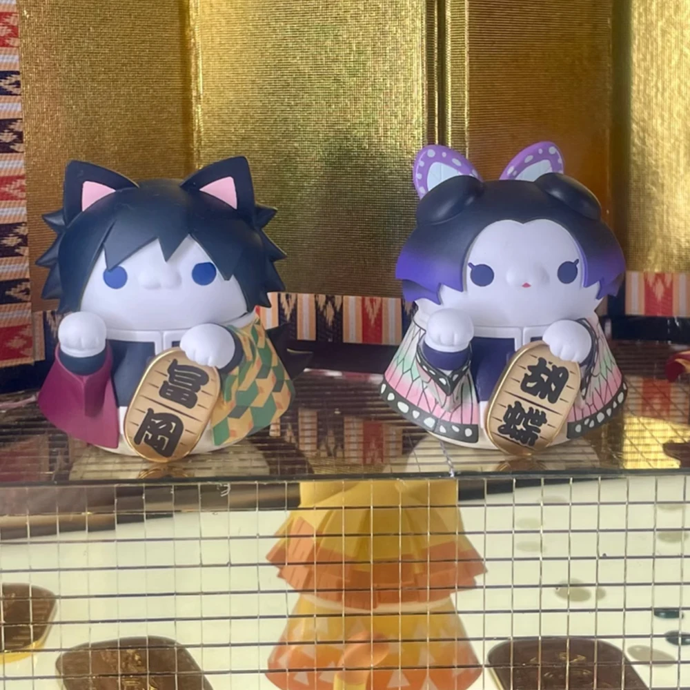 

Demon Slayer Kimetsu no Yaiba Cat Ver. Mini Figure Set Cute Desktop Decor Collectible Model Gift