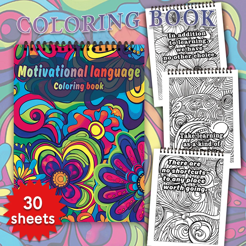 30 Sheets Adult Drawing Book 11.2x 8.3in,100gsm Thick Paper for Stress Relief, Halloween Gifts, Christmas Gift Options
