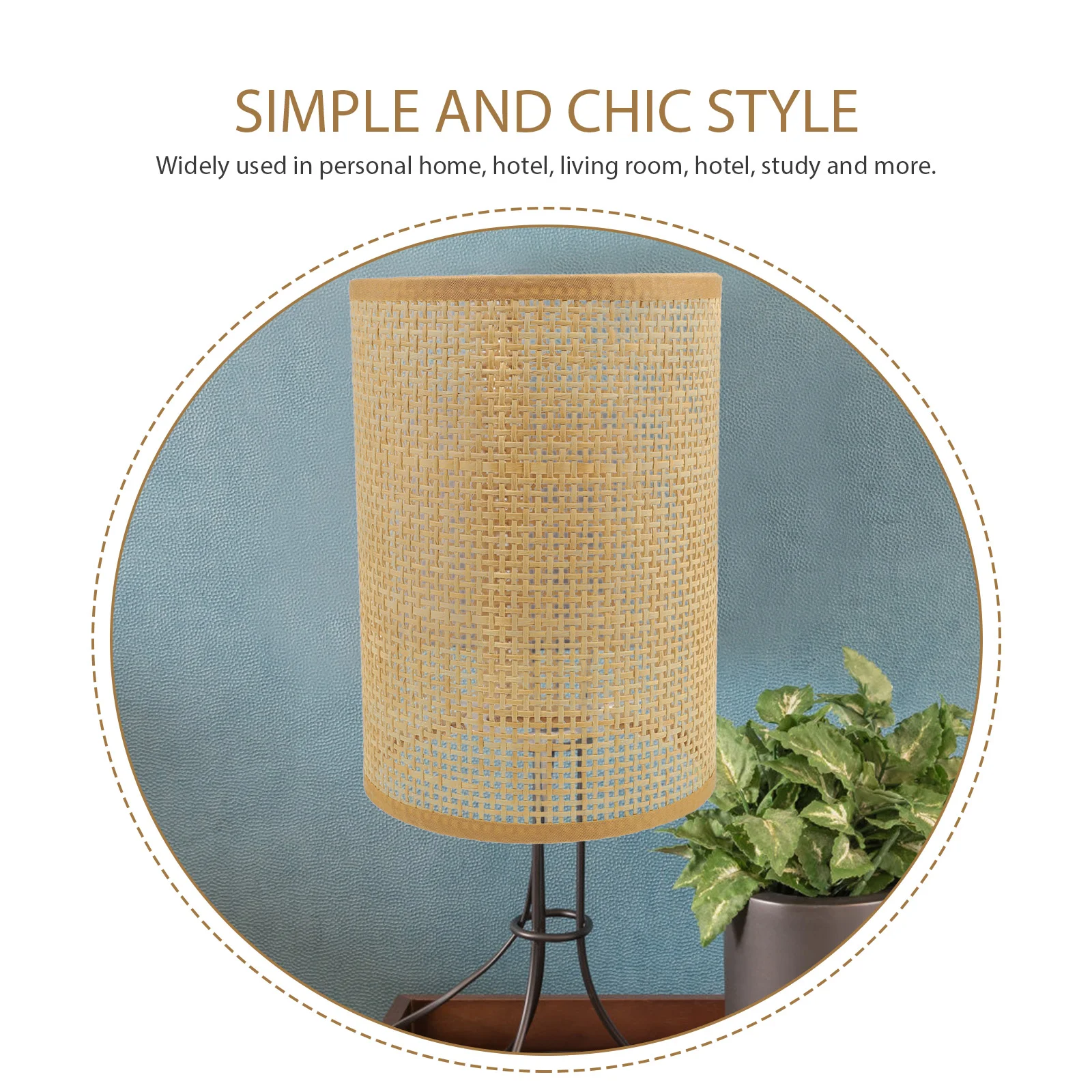 Rustic Rattan Woven Light Cover Desk Lamp Cover Indoor Lamp Shade E27/E14 Lamp Shade Lampshade Screen For floor