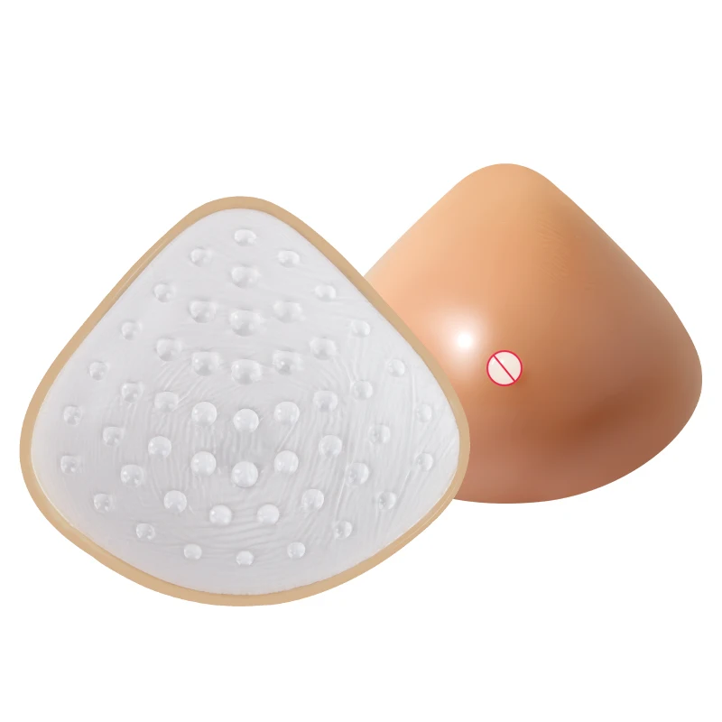 ONEFENG 3D Nano Pearl Temperature Controlled Prosthetic Breast Form Safe Silicone Breast Form Triangle Prosthesis Bra Pad