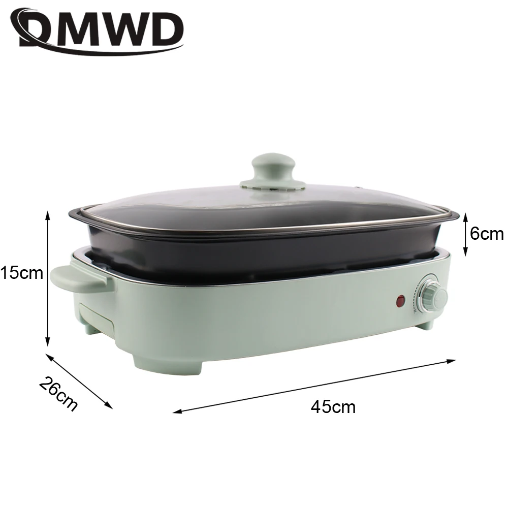 DMWD Electric Crepe Maker Pie Pancake Baking Machine Non-stick Egg Cooker Stove Steak Eggs Omelet Frying Pan Breakfast Grill EU