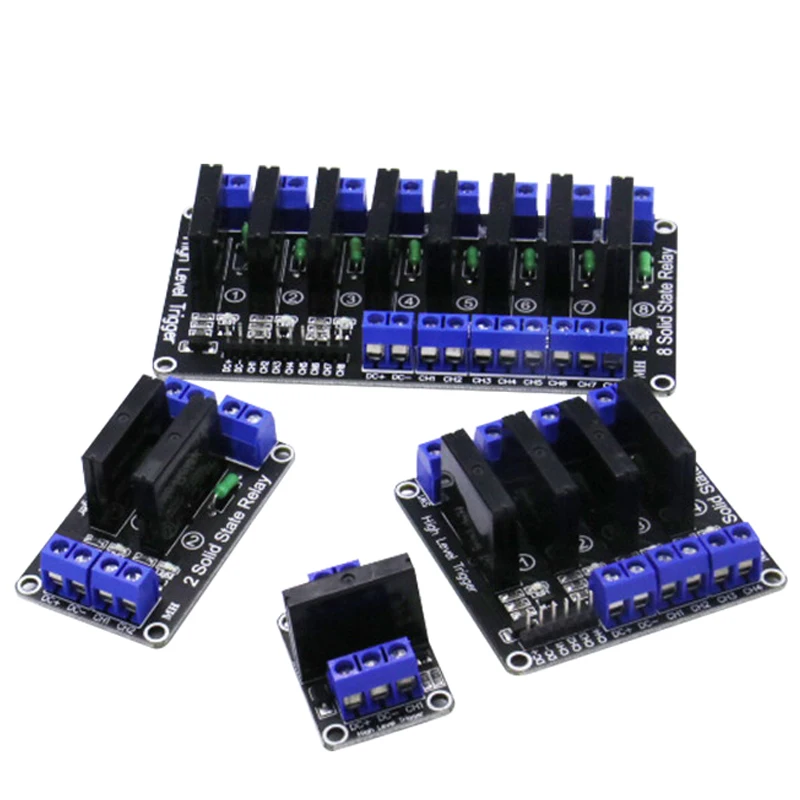 high quality 1 2 4 8 Channel 5V DC Relay Module Solid State High Low Level SSR AVR DSP for Arduino