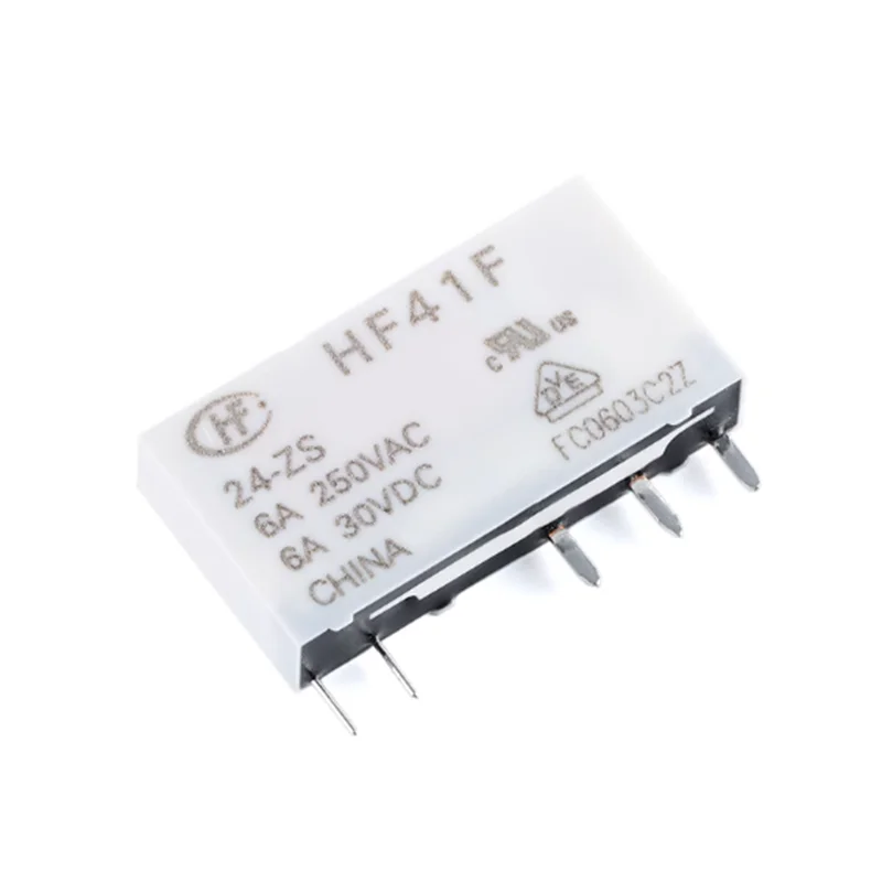 10PCS New Relay  HF41F 24-ZS HF41F 6-ZS HF41F 48-ZS  HF41F 60-ZS  HF41F-60-ZS  HF41F 6V ZS  HF41F-48-ZSG 60VDC  48VDC  6A  5PIN