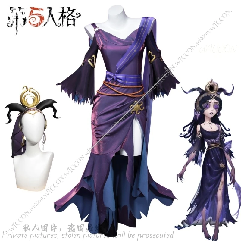 Identity V Game Cosplay Woman False Priest Fiona Gilman Cosplay Costume New Skin Dress+Headwear+Accessory+Armlet+Belt Halloween