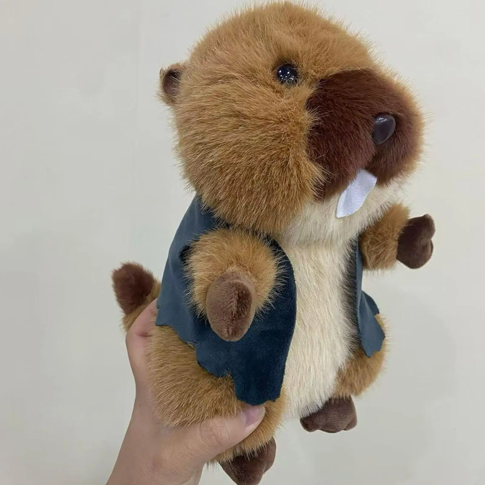 

Реалистичная мягкая игрушка-животное в одежде, плюшевая кукла в мультяшном стиле для детей, декор для детской, игровой комнаты, школьного класса, подарок