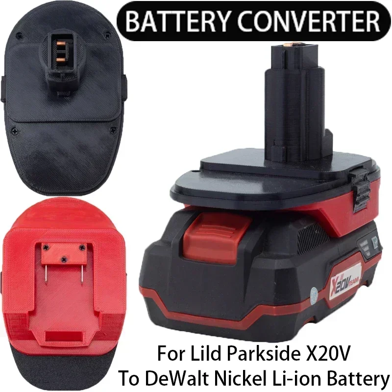 

Battery Adapter/Converter for DeWalt Ni-Cd Ni-Hi tools to Lidl Parkside X20V Li-ion Battery Adapter Power Tool Accessories