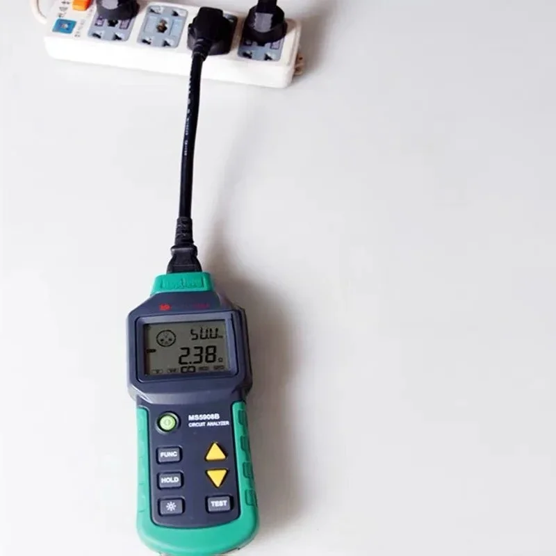 

2026NEWAC100-240VMS5908A/MS5908 LCD Circuit Analyzer Tester With Voltage GFCI RCD Tester Socket Tester