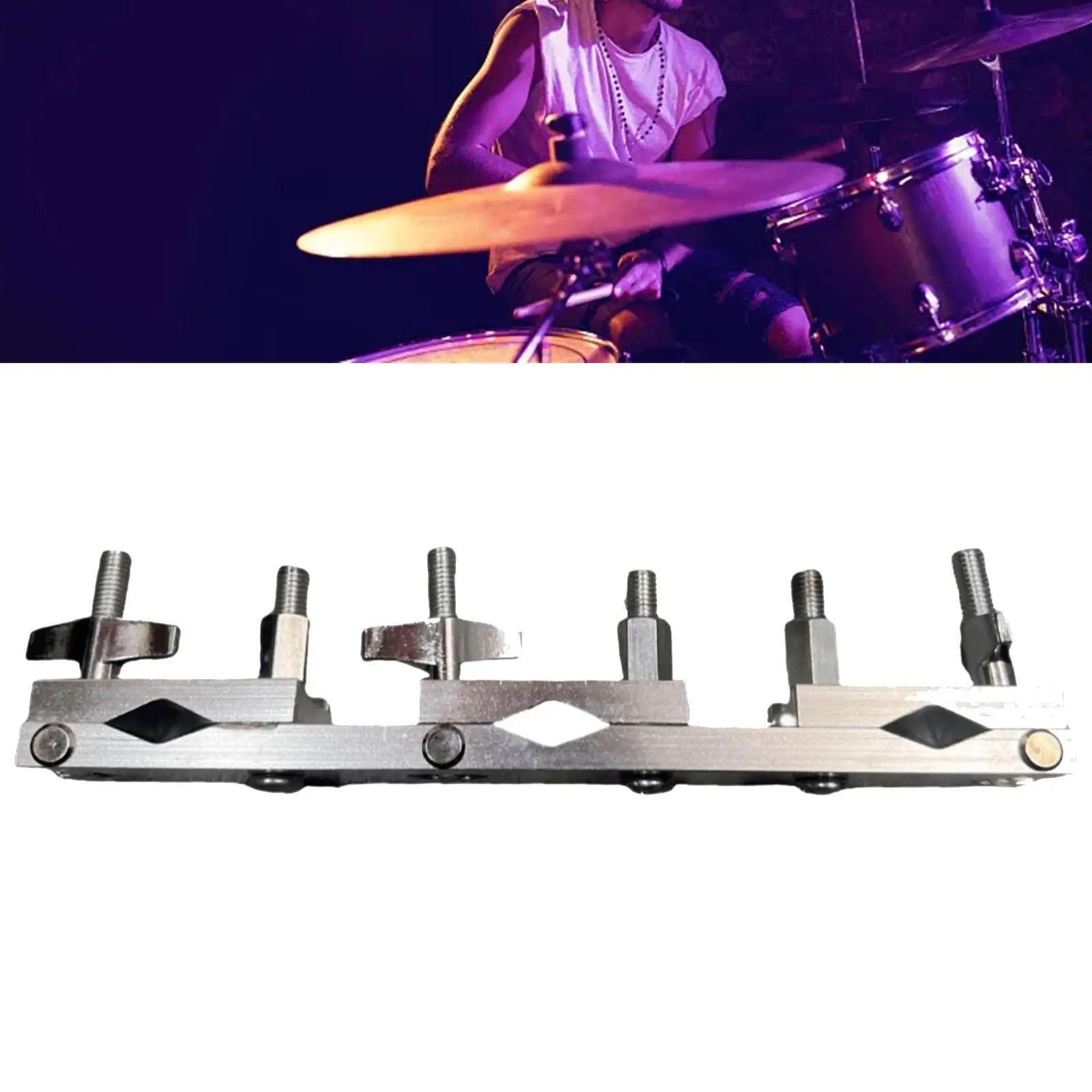 Drum Clamp Multi Clamp Metal Mounting Bracket Percussion Accessory for Cowbell Drum Set Percussion Instruments Parts Accessory