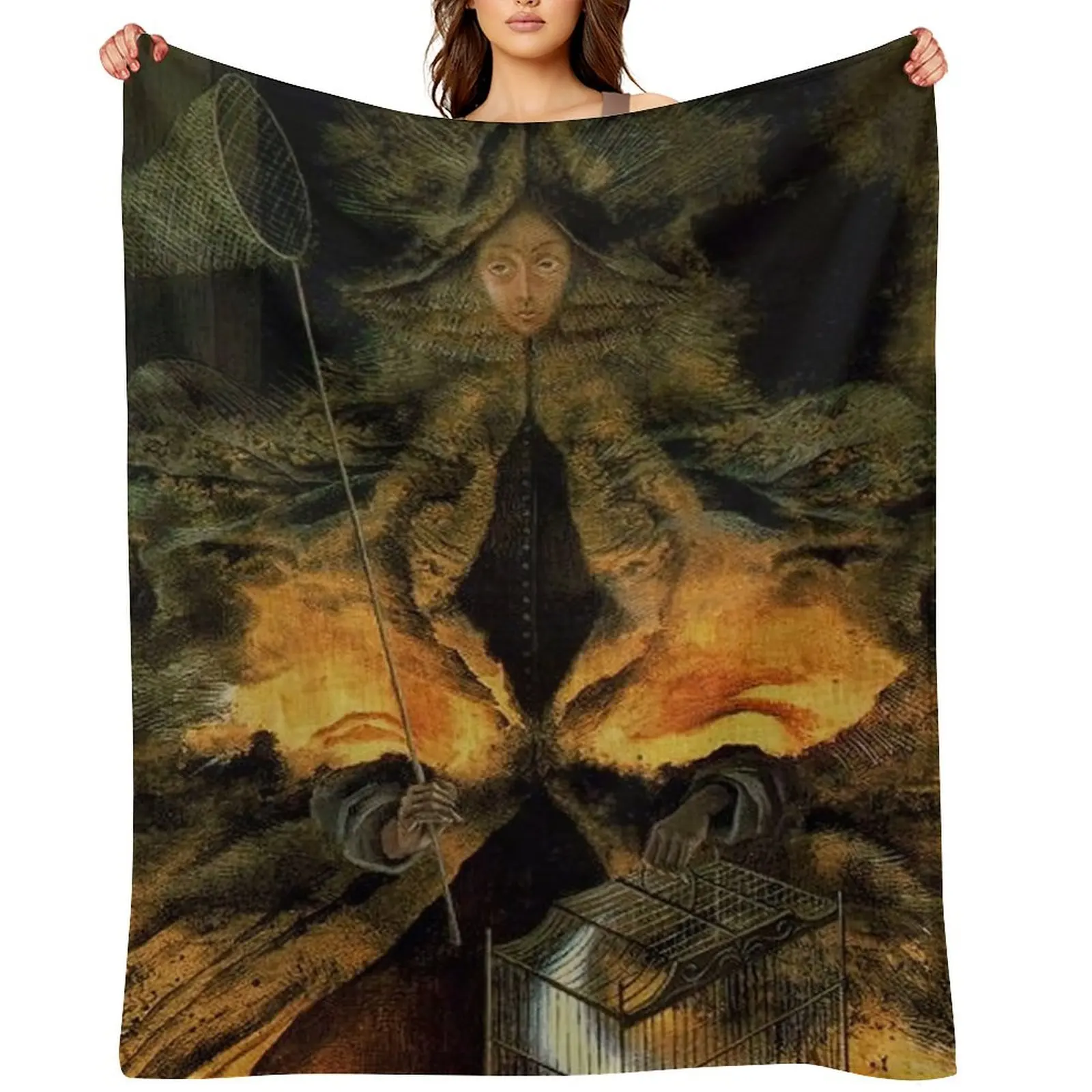 

Star Huntress by Remedios Varo Throw Blanket Moving Luxury Cute Plaid Kid'S Blankets