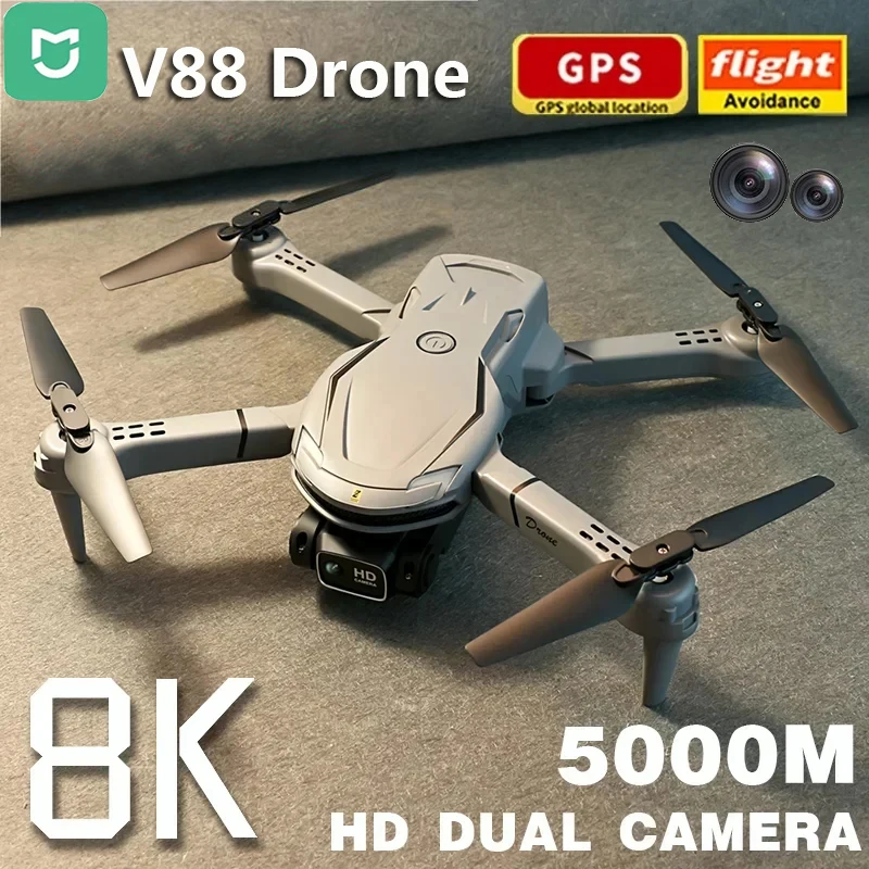 New V88 Drone 8K 5G GPS Professional Aerial Photography Remote Control Aircraft HD Dual Camera Quadcopter Toy UAV