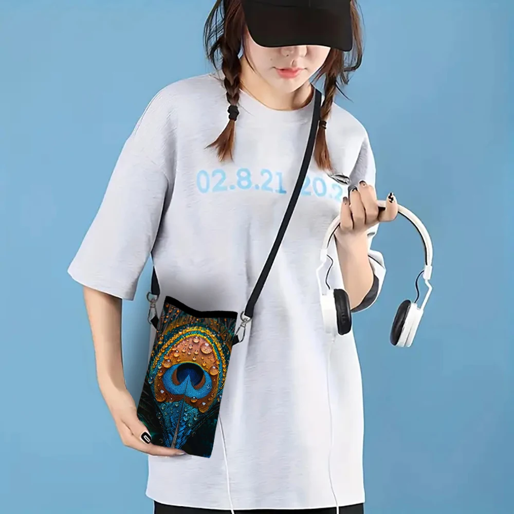 

Красочная сумка для телефона в виде павлина, регулируемый и съемный ремешок, исключительно для женщин, сумка через плечо, трансформируемая сумка через плечо5.16