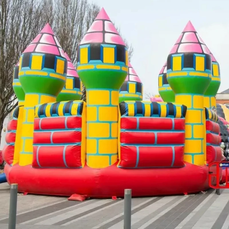 Customizable Waterproof and Wear-resistant Inflatable Princess Pink Candy Trampoline Inflatable Castle Promotional Price