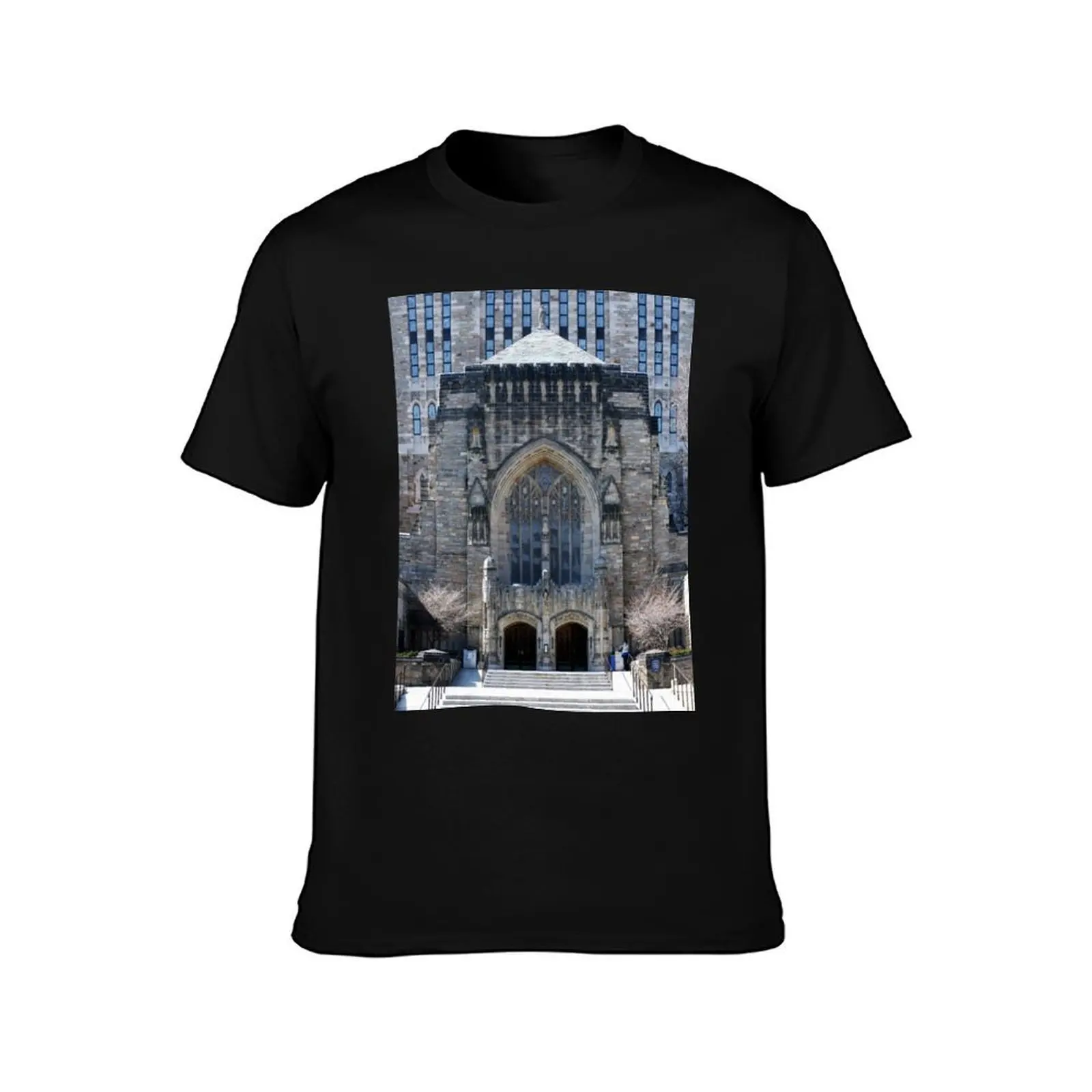 Sterling Memorial Library T-Shirt Breathable Basic Cotton T-Shirt