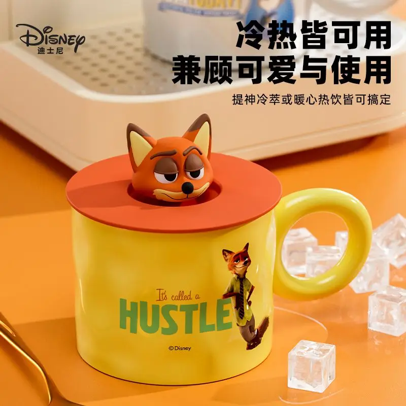 Disney Judy Hopps Nick Wide Cartoon Cute Ceramic Couple Handy Home Breakfast Coffee Cup Office Large Capacity Mug Birthday Gift