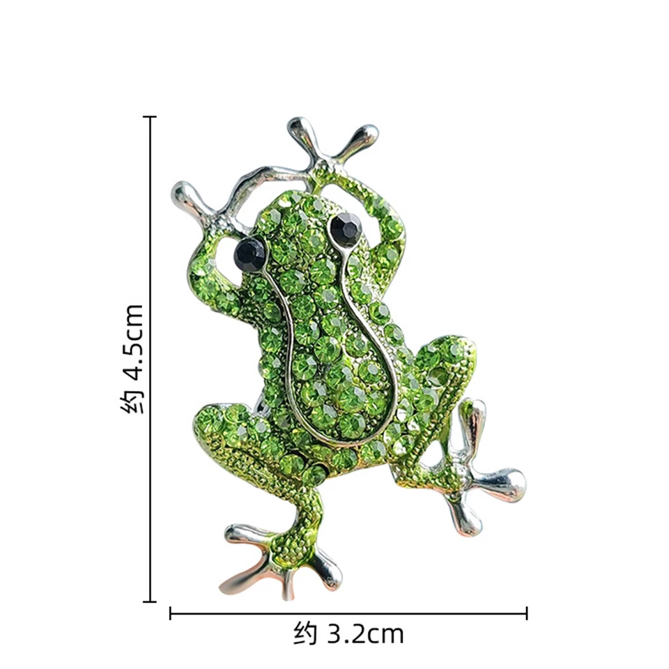 ZAKOL Luxury Green Crystal Frog Brooch Animal Brooches Pins For Women Dress Coat Accessories Jewelry Gift image 6