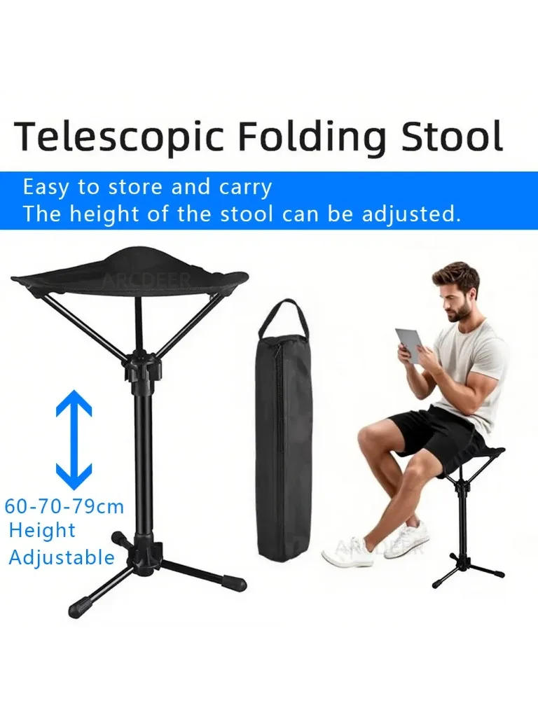 Trépied pliant extérieur, chaise Portable rétractable en aluminium, Camping, pêche, Mazza, Camping Line-up