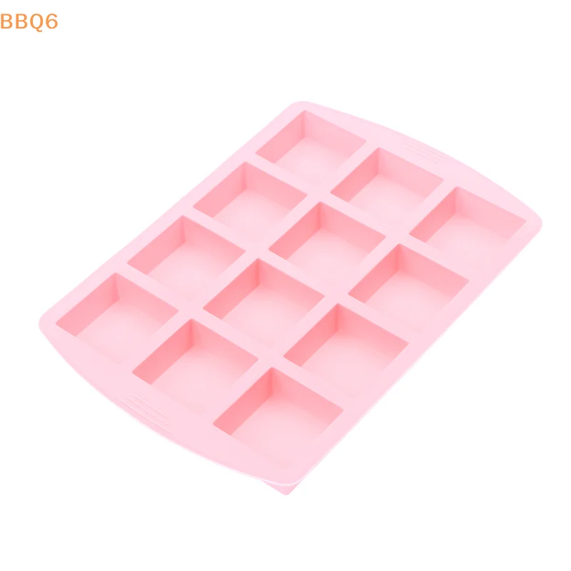 

*1Pcs 12-Cavity Square Silicone Molds For DIY Brownie Fudges Cakes Candy Jelly Bakeware For Kids Baking Decorating Mold
