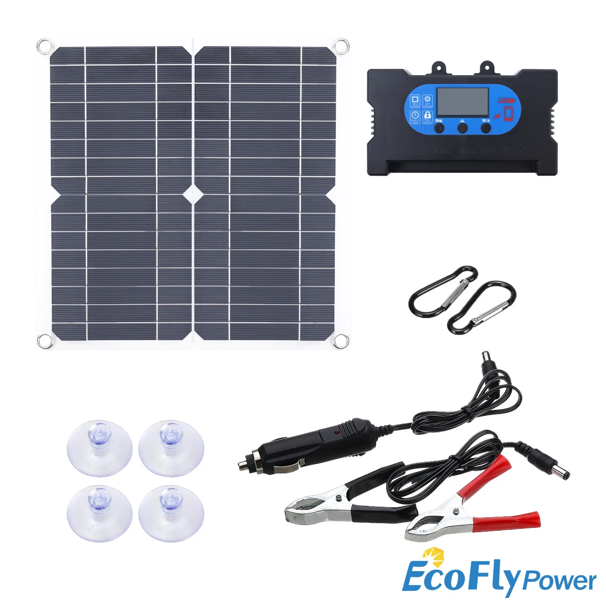 

25W Solar Panel With 10A-100A Controller 18V 12V 9V 5V Solar System Kit For Phone RV Car Caravan Outdoor Camping