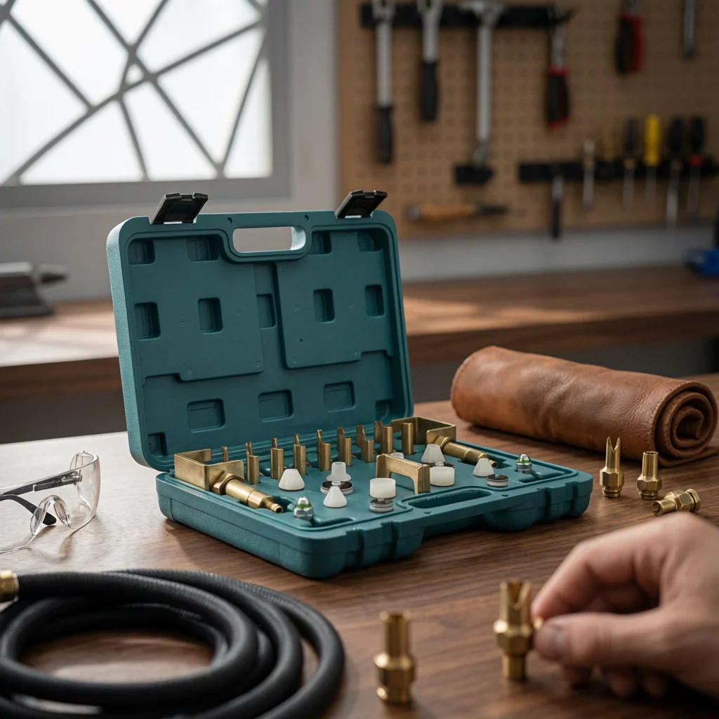Leak Detection Tool Case Sturdy Air Conditioning Diagnostic Kit Case Portable Lightweight for Mechanics, Mobile Repair