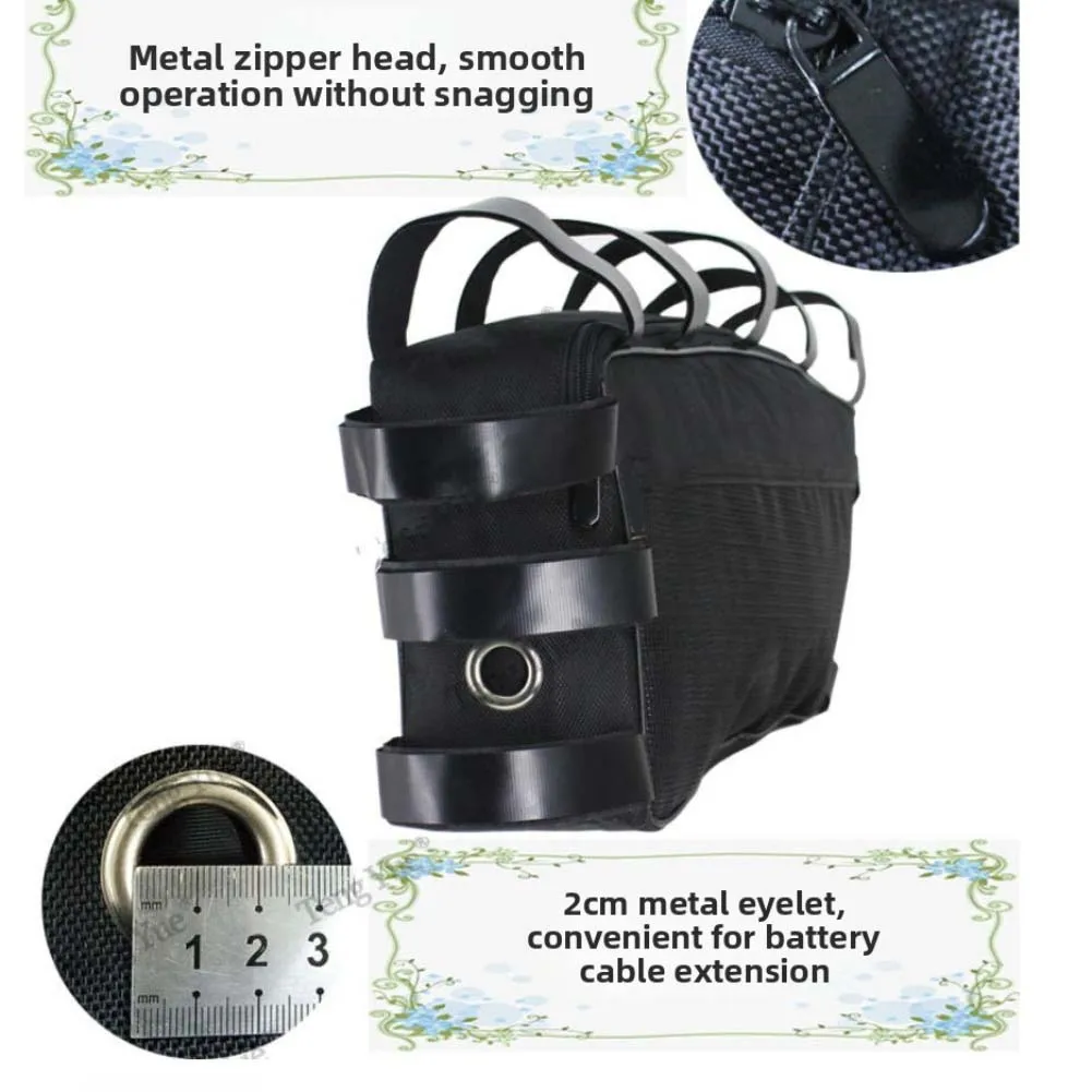 

Daily Commuting Mountain Bike Bag Frame Bag For Bike Lightweight Portable 230D Lining Fabric For E-bike Batteries