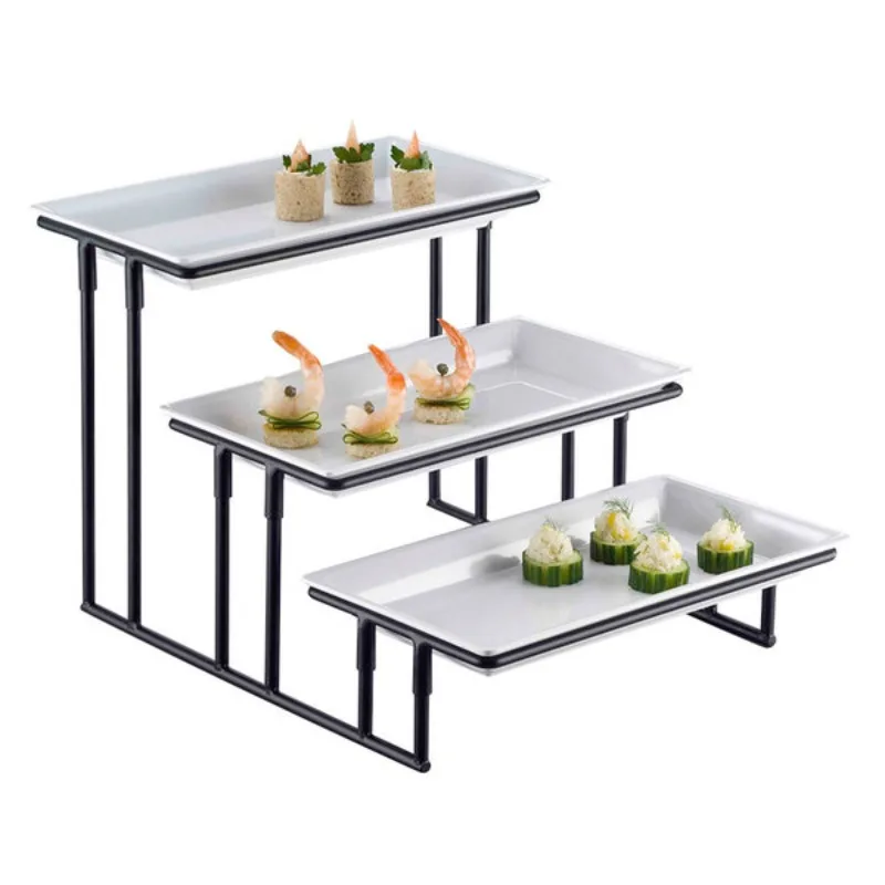 3 Tier Serving Stand Stepped Display Stand Collapsible Buffet Food Display