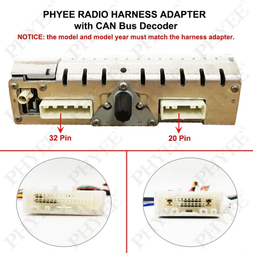 Imagen 2 del producto Decodificador de bus CAN de arnés de 20 pines y 32 pines, retención SWC, P&P 16 pines Android, Renault Clio Mk4 Kadjar Sandero 3 Dacia Logan 3 2015-2022