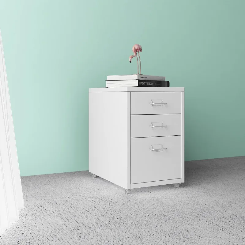 ‌Instagrammable Nightstand Cart, Slim Rolling Organizer, Industrial Metal Storage Tower, Aesthetic 5-Tier Display Cabinet