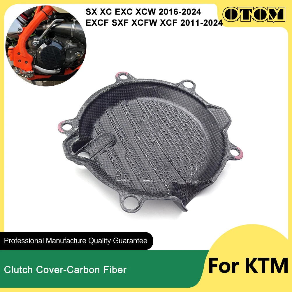 

OTOM 2011-2024 Motorcycle Clutch Cover Carbon Fiber Protector Engine Crankcase Guard For KTM SX XC EXC XCW EXCF XCFW XCF SXF XWF